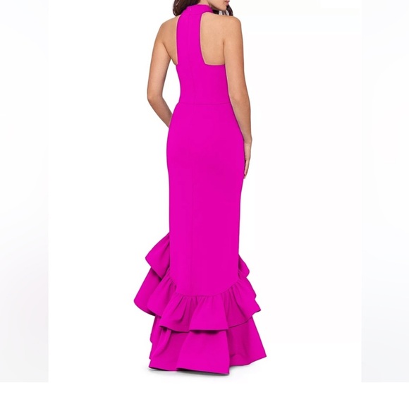 NWT Aqua Racerback Rufflehem Gown - Picture 3 of 8